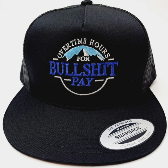 Rich Men North Of Richmond Embroidered Flat Bill Mesh Snapback Cap Hat Black Pay - Picture 1 of 6